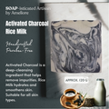 Activated Charcoal Rice Milk Naturally Handcrafted Plant-based Paraben-free Soap approx. 120g