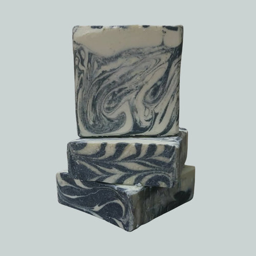 Activated Charcoal Rice Milk Naturally Handcrafted Plant-based Paraben-free Soap approx. 120g